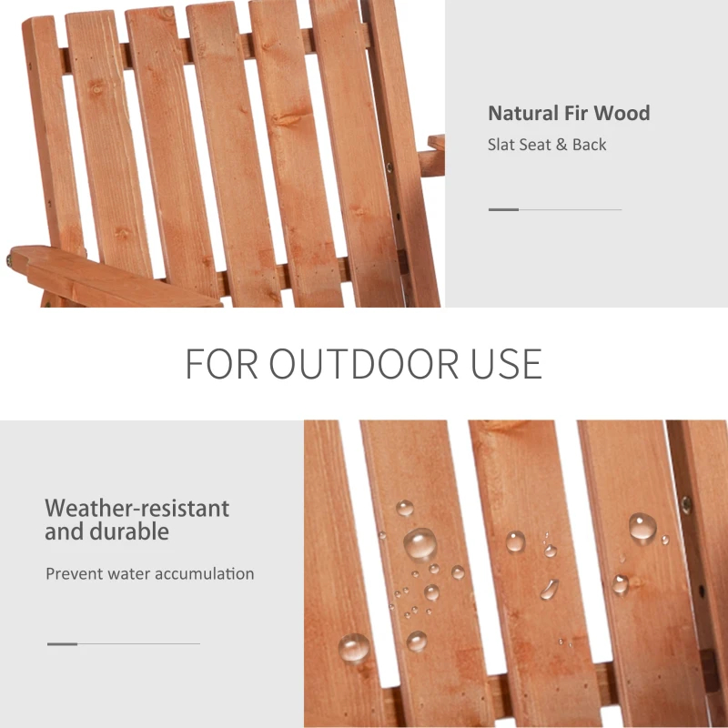 Wooden Patio Bench with Center Table & Umbrella Hole photo 10