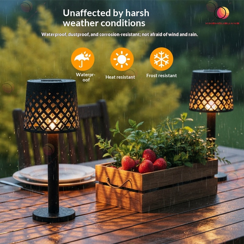 Outdoor Solar-Powered Light And Shadow Lamp