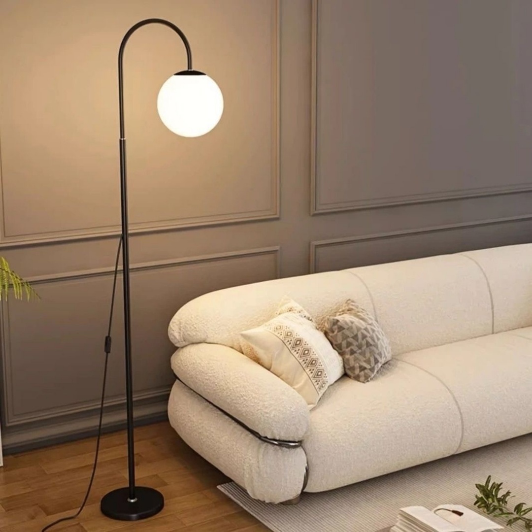 Black Metal Floor Lamp, 3 Color Temperatures