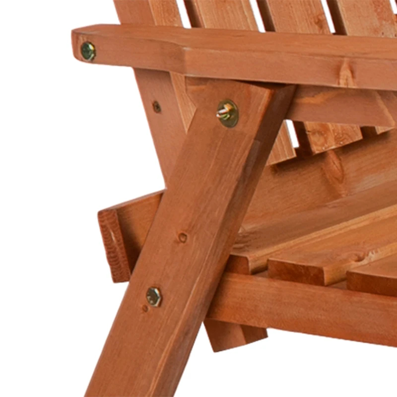 Wooden Patio Bench with Center Table & Umbrella Hole photo 12
