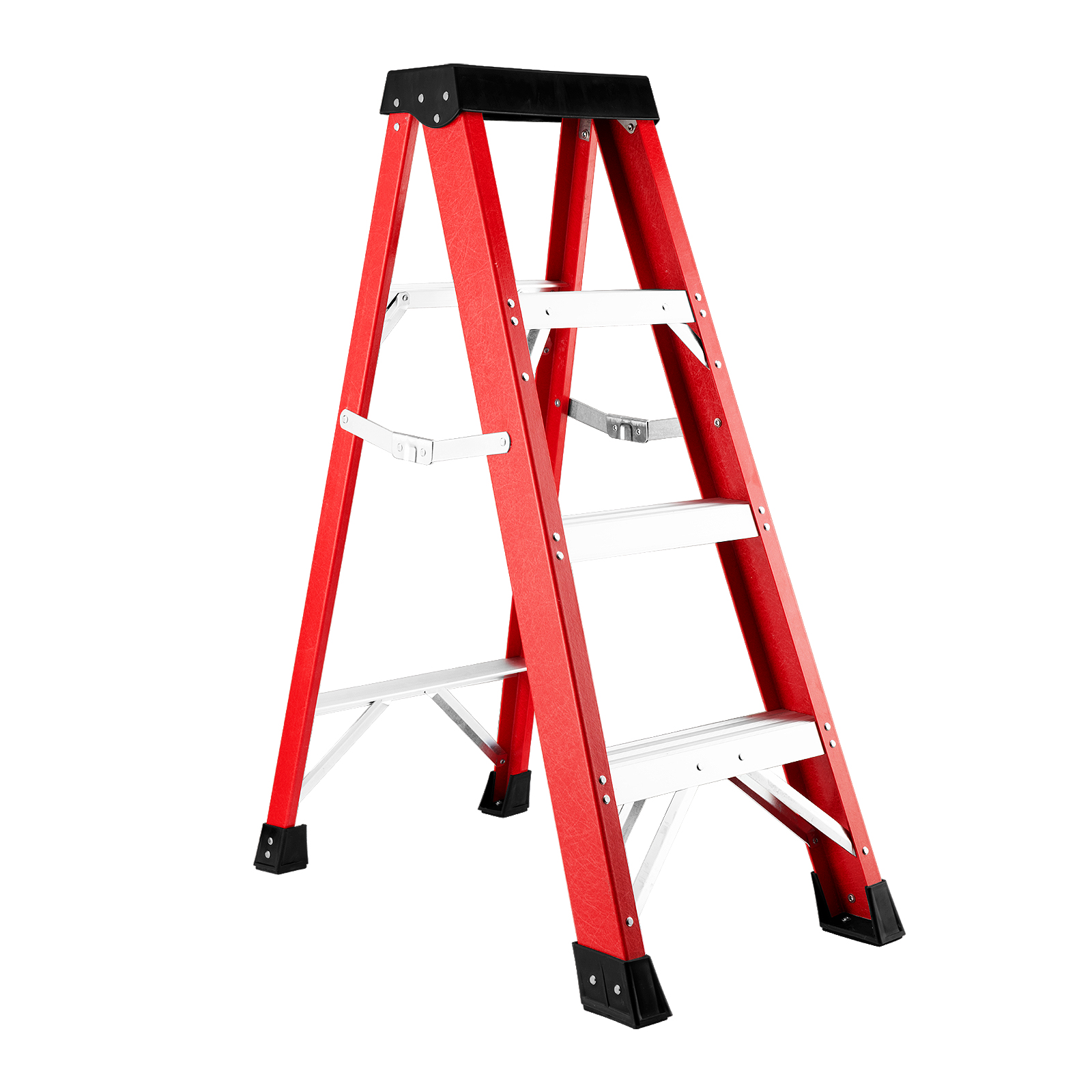 Fiberglass Insulating Folding Step Ladder, Aluminum Frame photo 7