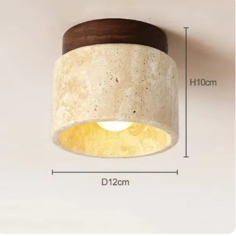 Modern Wood-Grain LED Ceiling Light