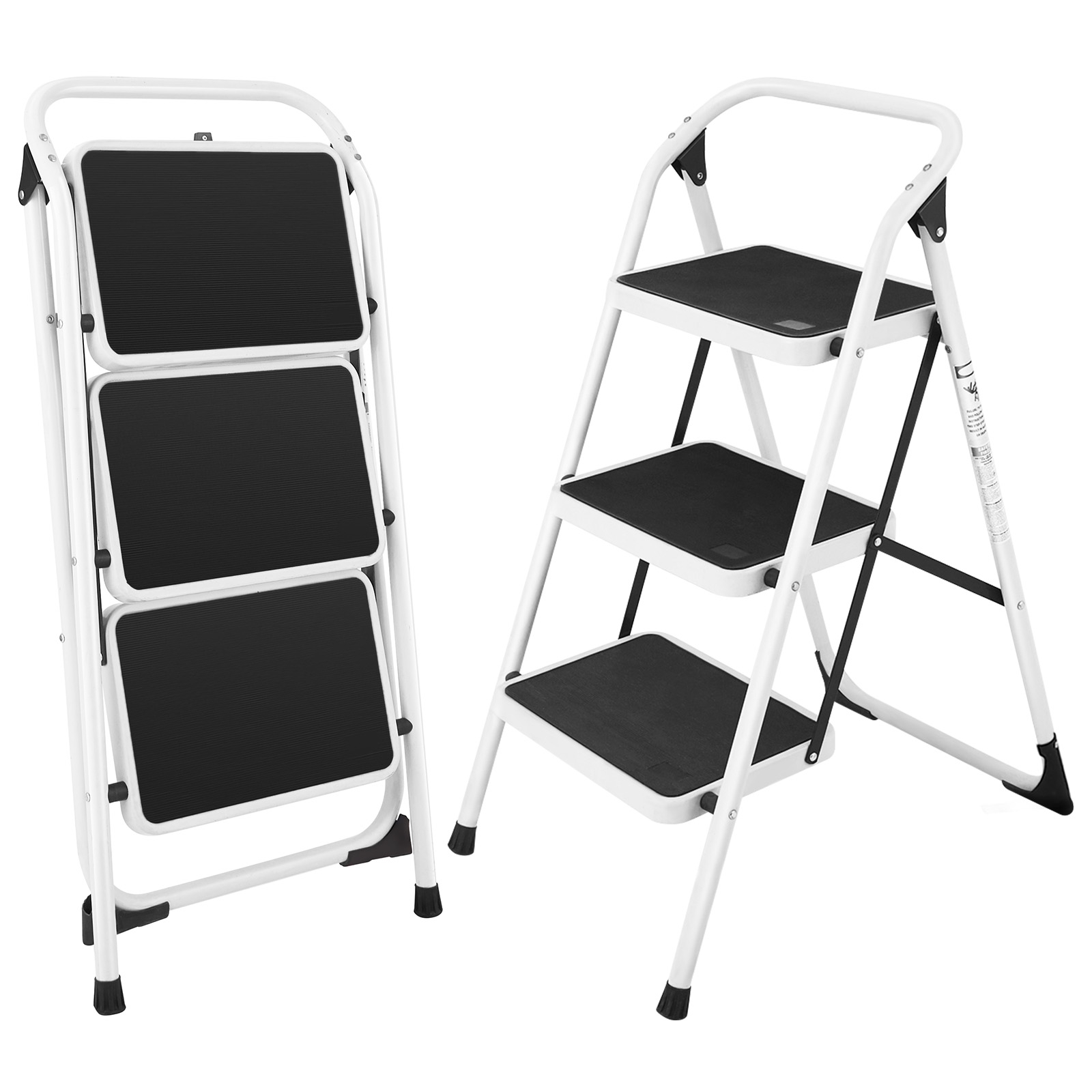 Folding 3-Step Safety Ladder with Anti-Slip Platform photo 10