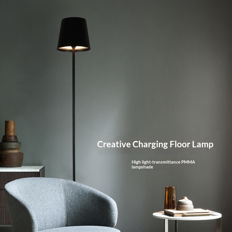 Modern Iron Touch-Control Floor Lamp