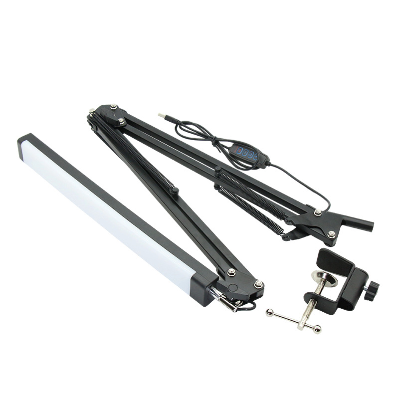 LED Magnifying Glass Lamp with Folding Clip Arm