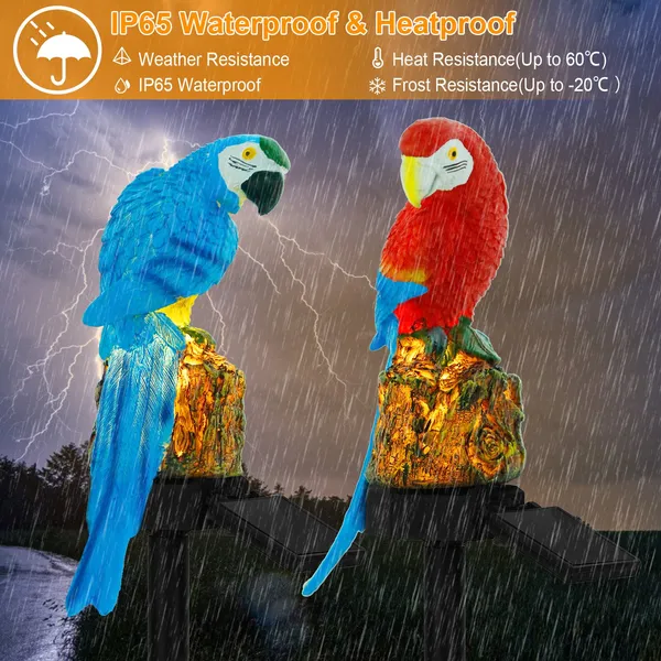 Waterproof Solar Parrot Garden Light photo 4