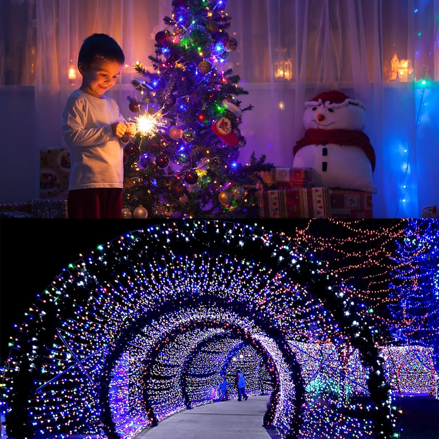 Multicolor Icicle String Lights, 400 LED Waterproof