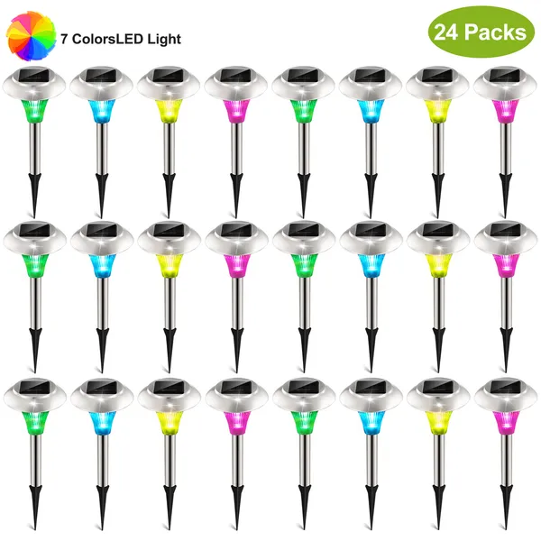 Color-Changing Solar Pathway Lights (24-Pack) photo 2