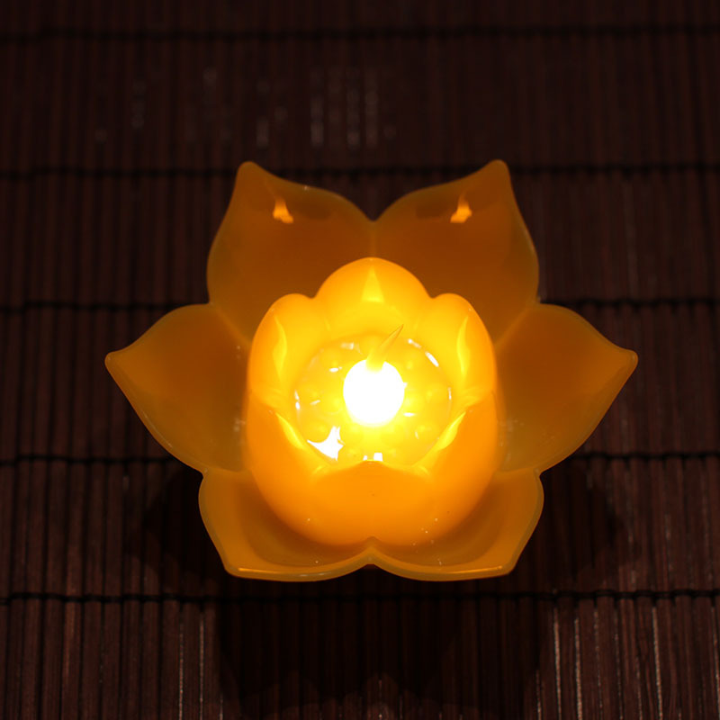 Battery-Powered Lotus Flameless Candle Light