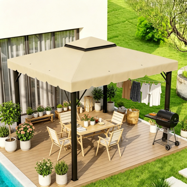 Gazebo Canopy Replacement Roof, 2-Tier Top