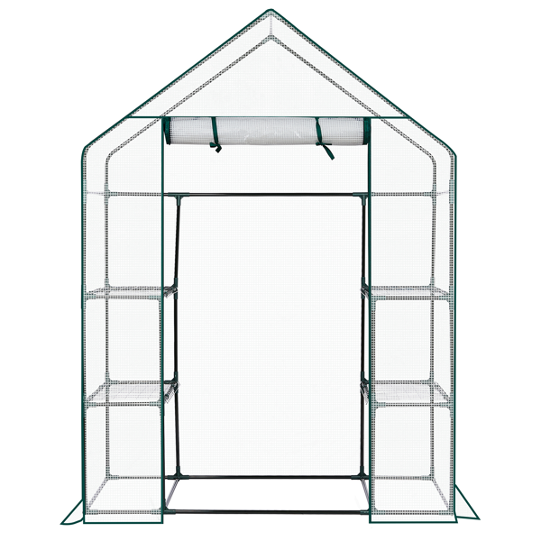 Walk-In Greenhouse with 4 Shelves, 56 x 29 x 77 in