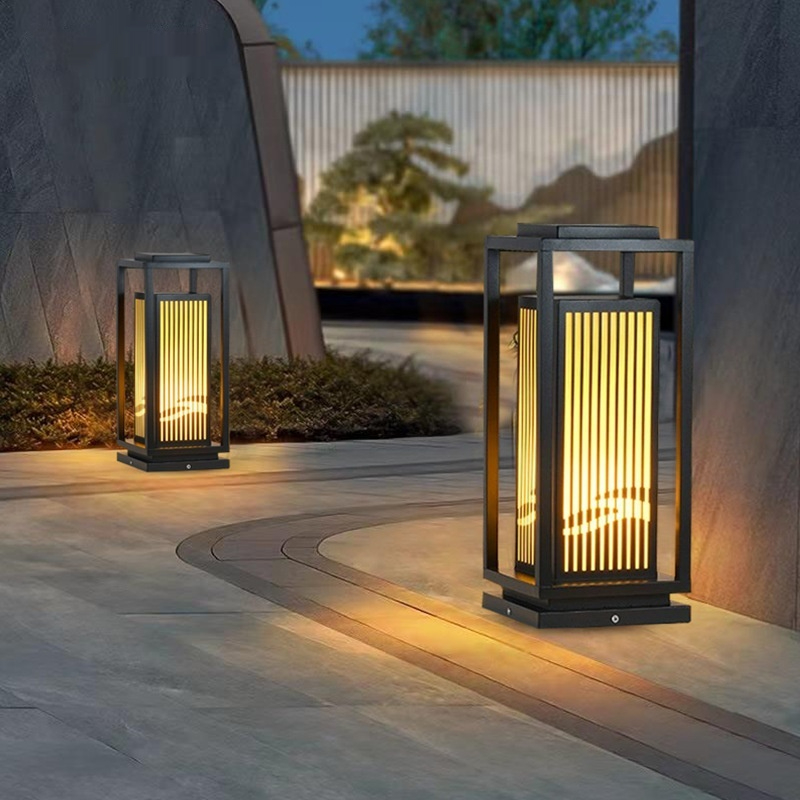 Outdoor Landscape Pillar Light, Galvanized Steel, IP65 photo 3