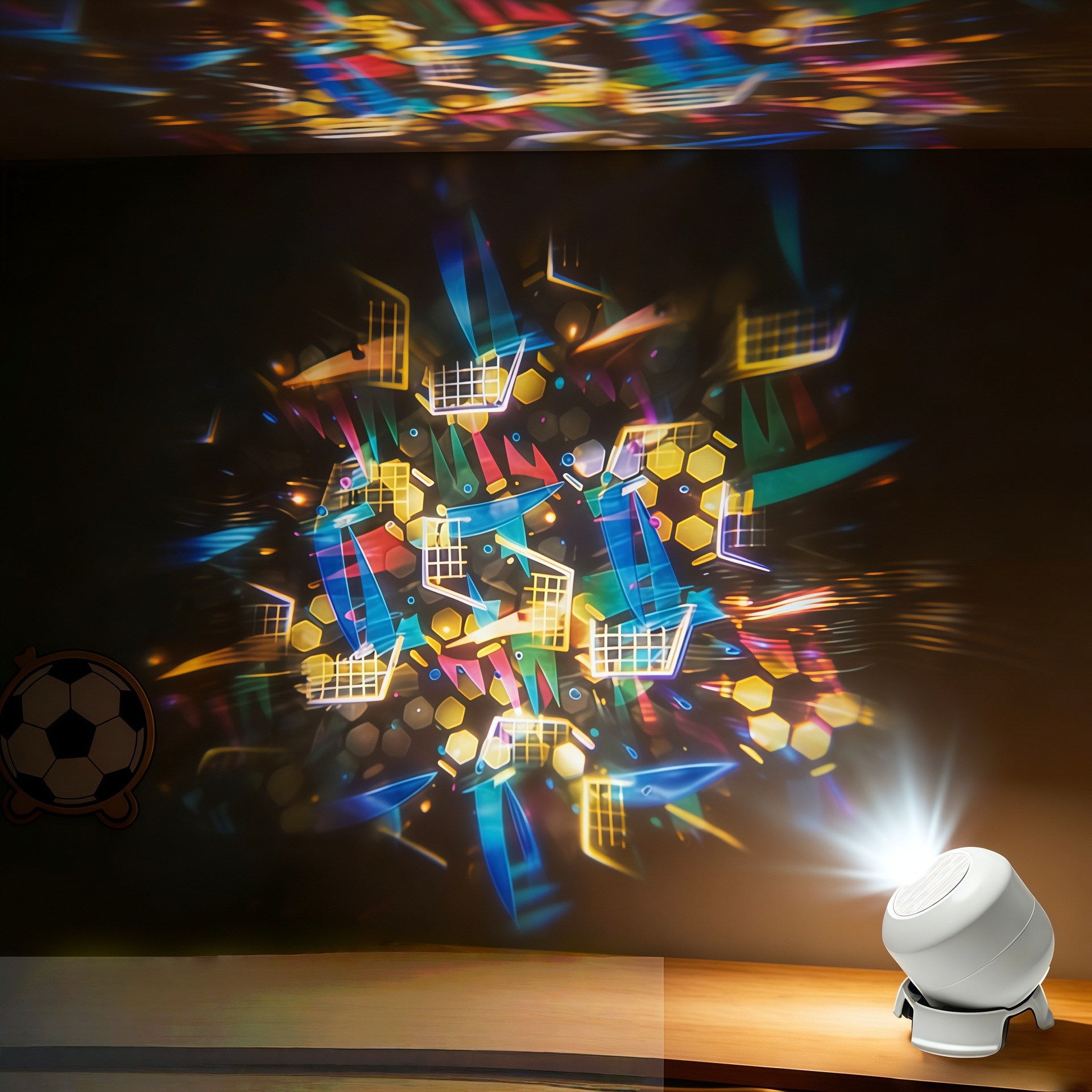 LED Snowflake Projection Light, USB Rechargeable