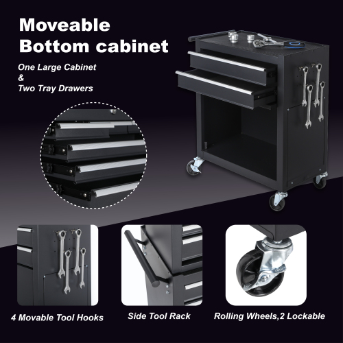 8-Drawer Rolling Tool Chest with Detachable Top Box photo 3