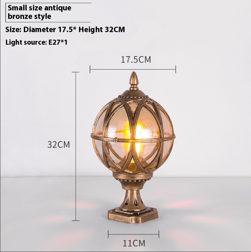 Outdoor Pillar Post Lamp, Aluminum, IP55 photo 2