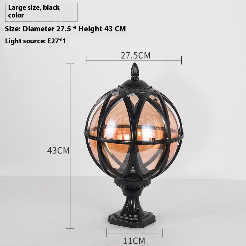 Outdoor Pillar Post Lamp, Aluminum, IP55 photo 3