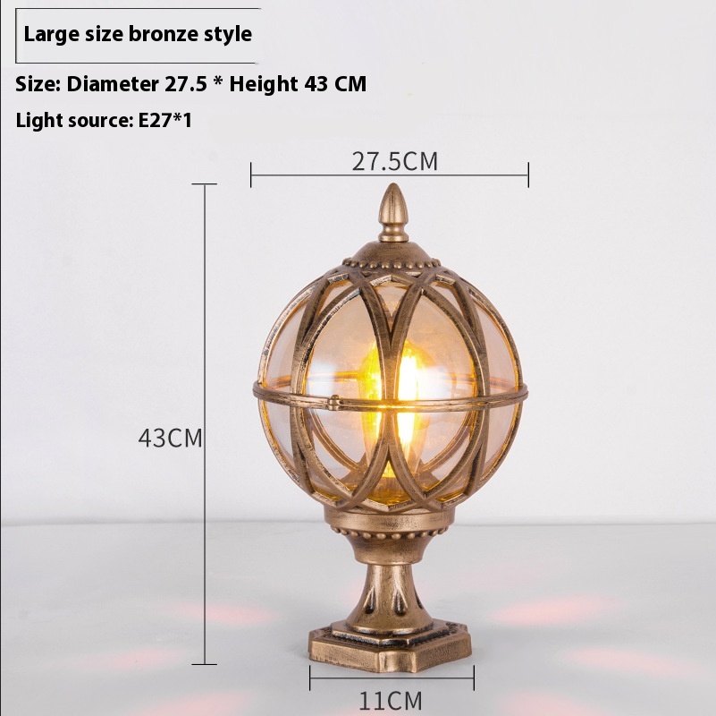 Outdoor Pillar Post Lamp, Aluminum, IP55 photo 8