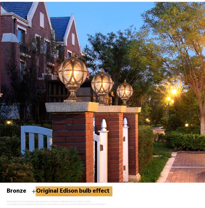 Outdoor Pillar Post Lamp, Aluminum, IP55 photo 11