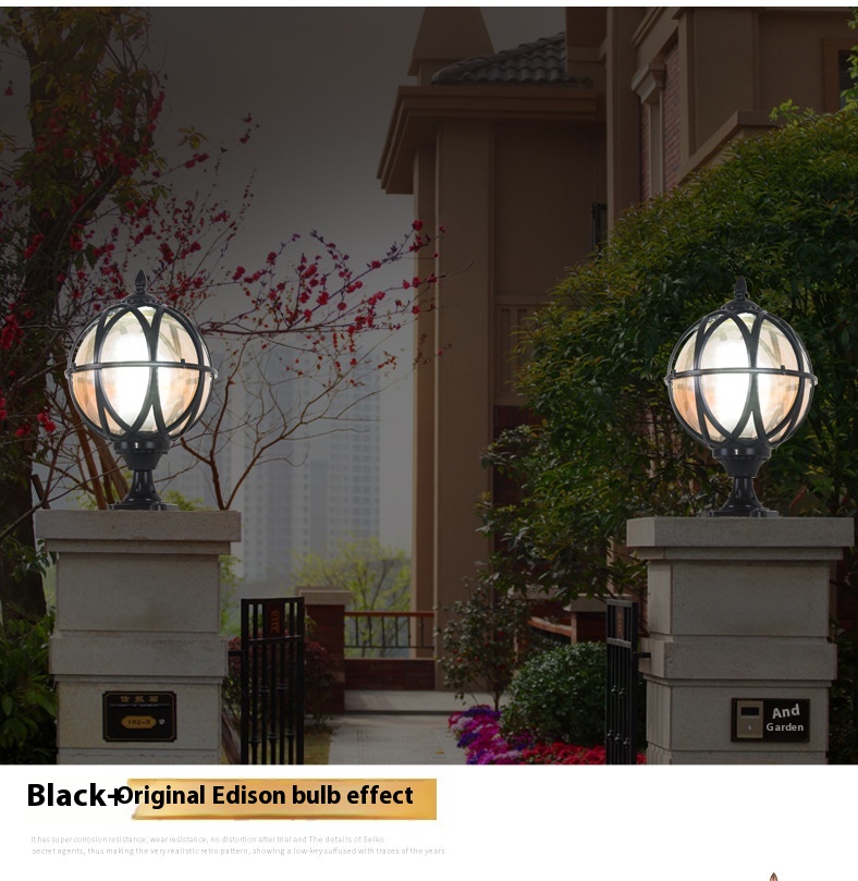 Outdoor Pillar Post Lamp, Aluminum, IP55 photo 12