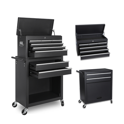 8-Drawer Rolling Tool Chest with Detachable Top Box photo 12