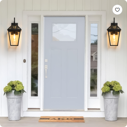 Outdoor Wall Lantern Sconces, Black (2-Pack)