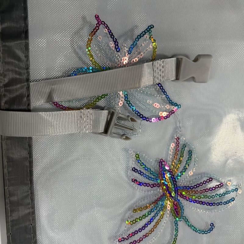 Magnetic Mosquito Screen Door, Butterfly Embroidery