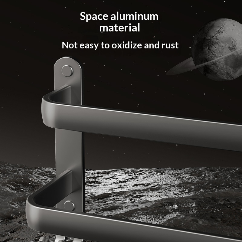 Aluminum No-Drill Multi-Function Shelf