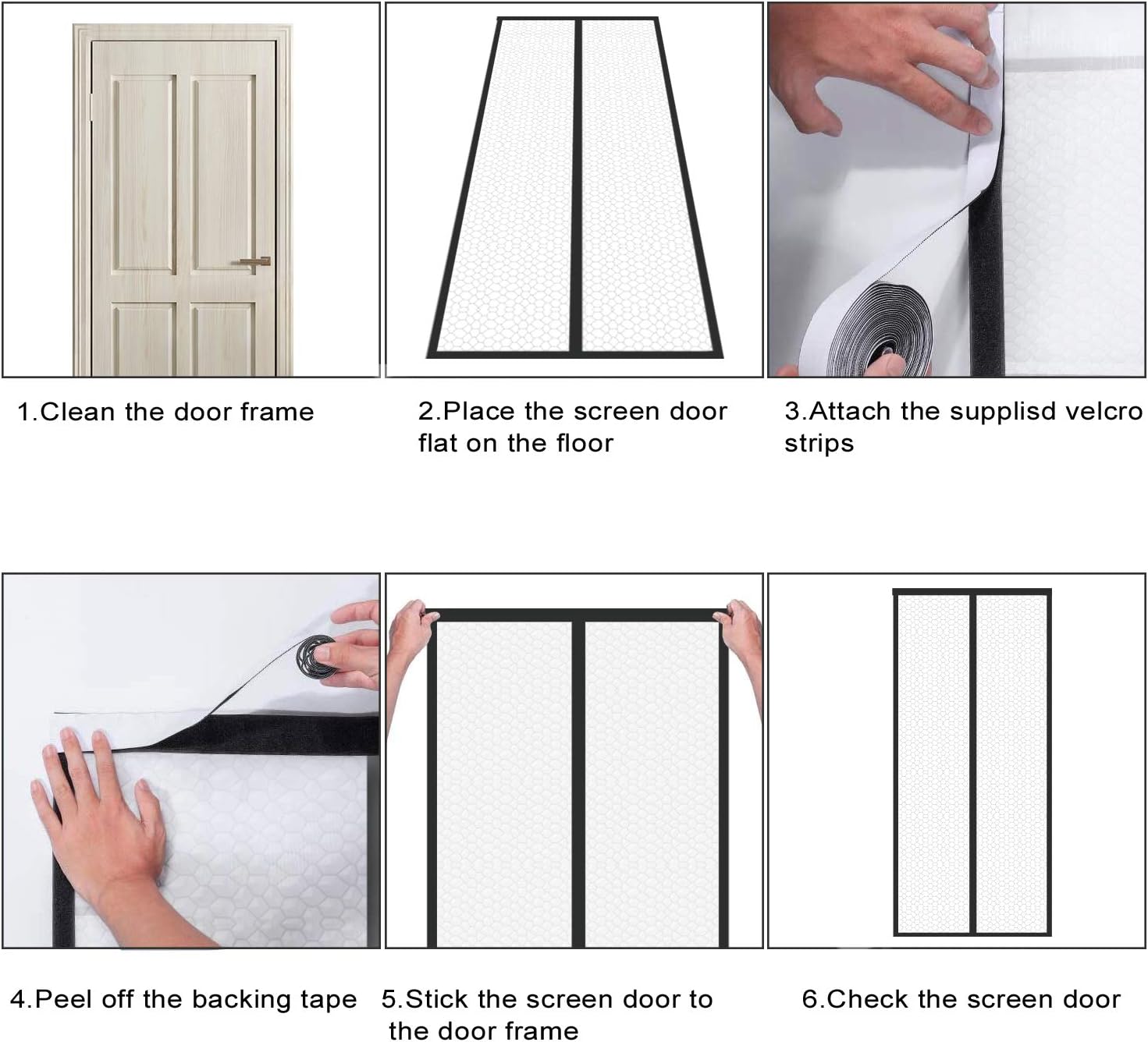 Magnetic Insulated Door Curtain, Clear EVA with Lace