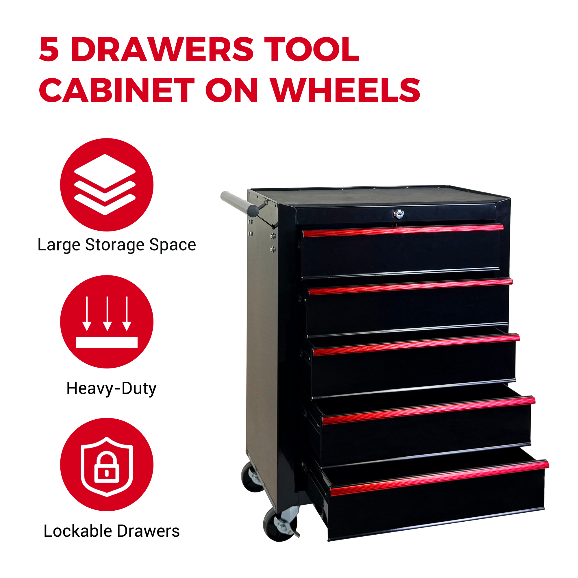 5-Drawer Rolling Tool Chest (Ball-Bearing Slides) photo 7