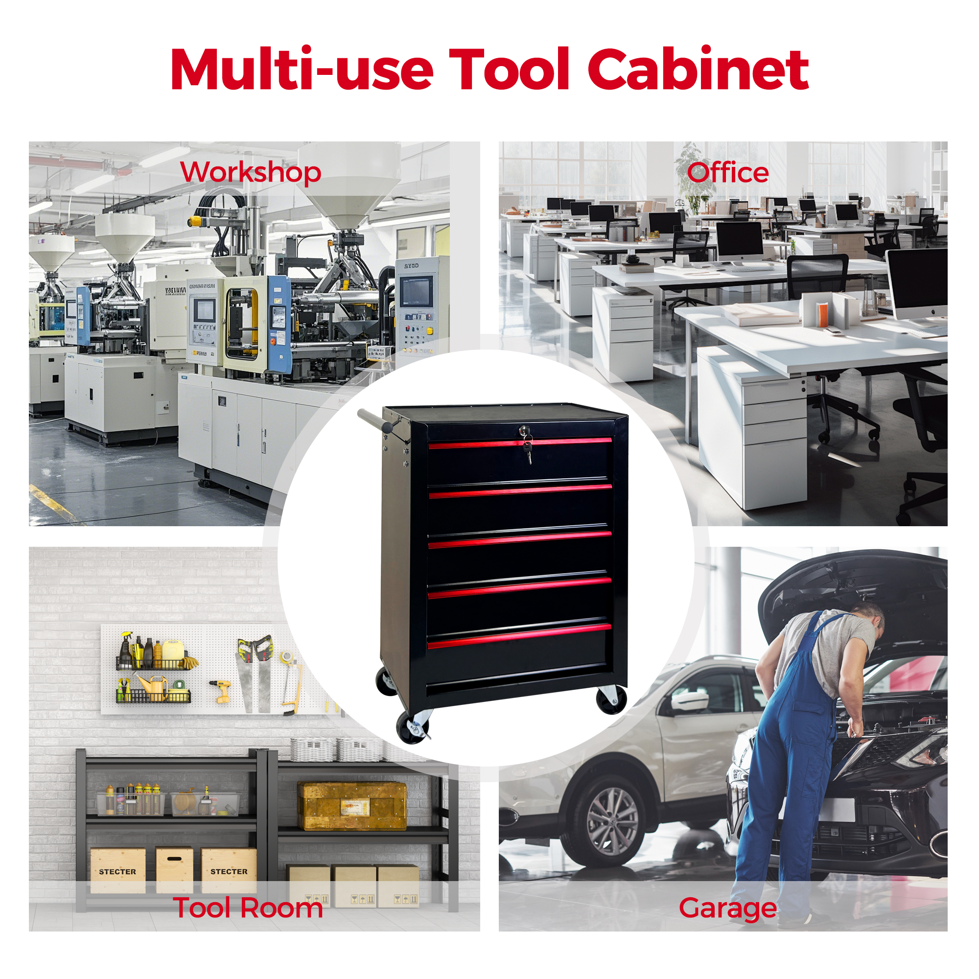 5-Drawer Rolling Tool Chest (Ball-Bearing Slides) photo 8