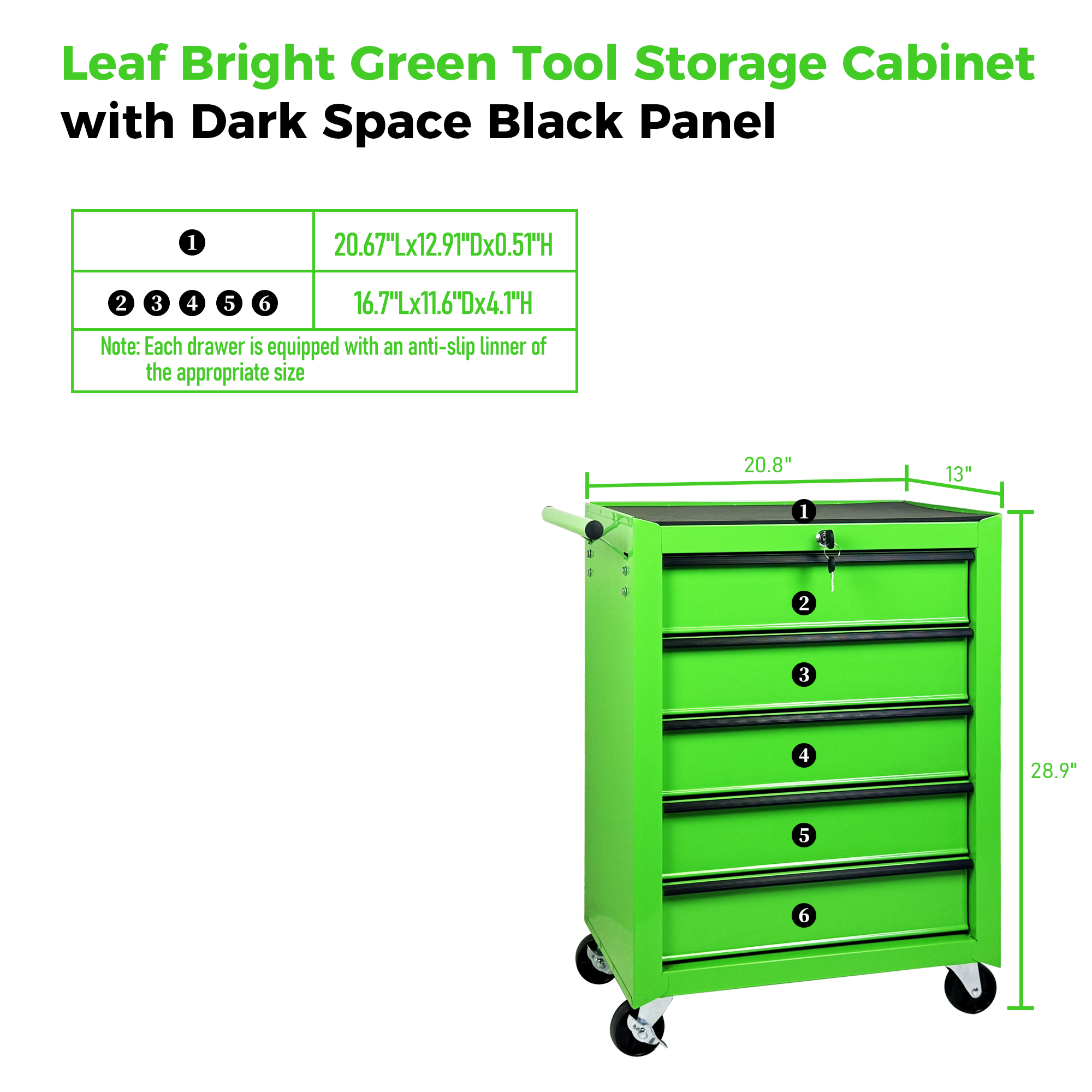 Excelo 5-Drawer Rolling Tool Chest