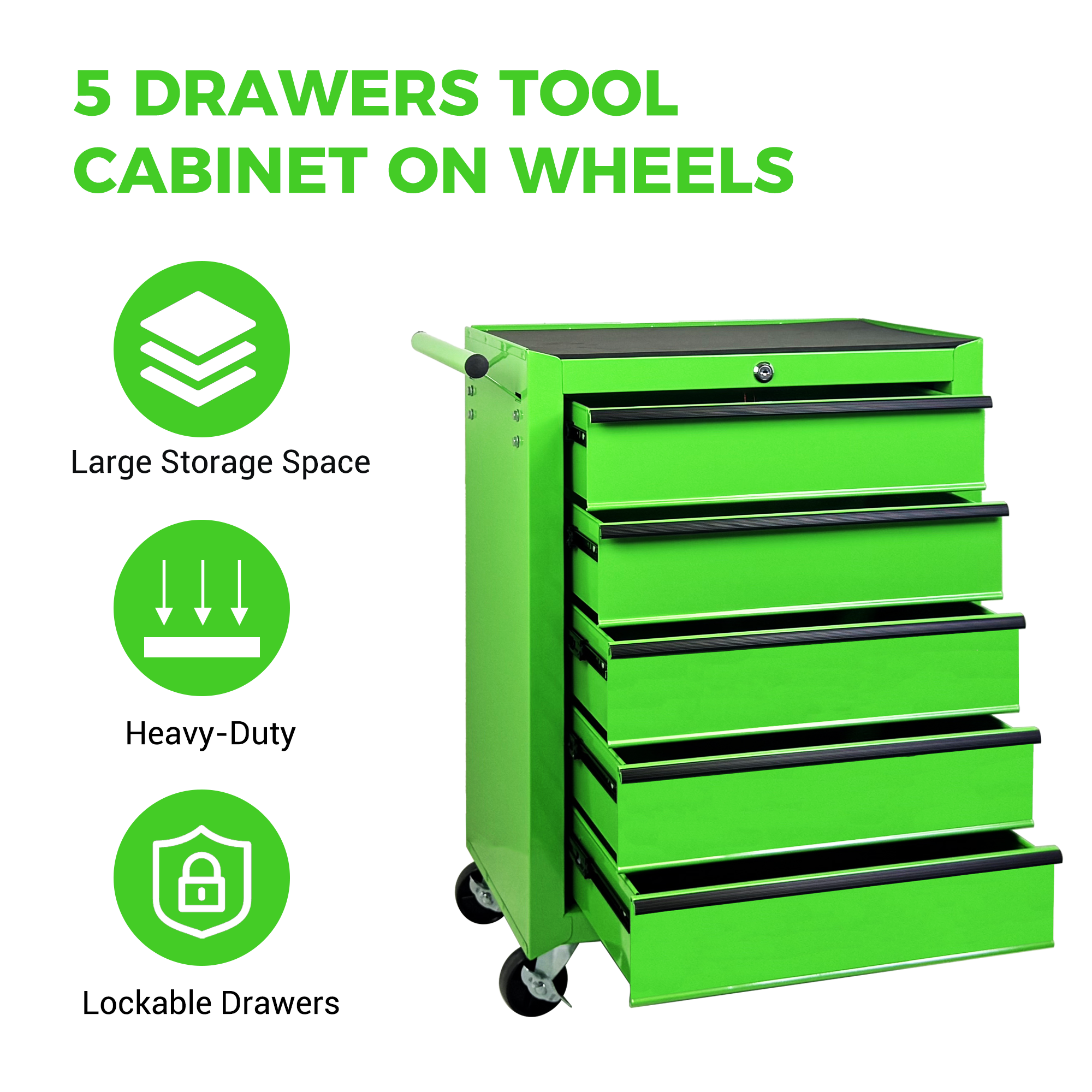 Excelo 5-Drawer Rolling Tool Chest photo 7