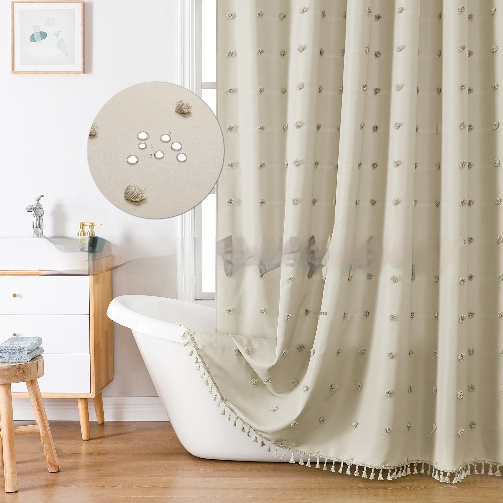 Polyester Shower Curtain, Solid Colors