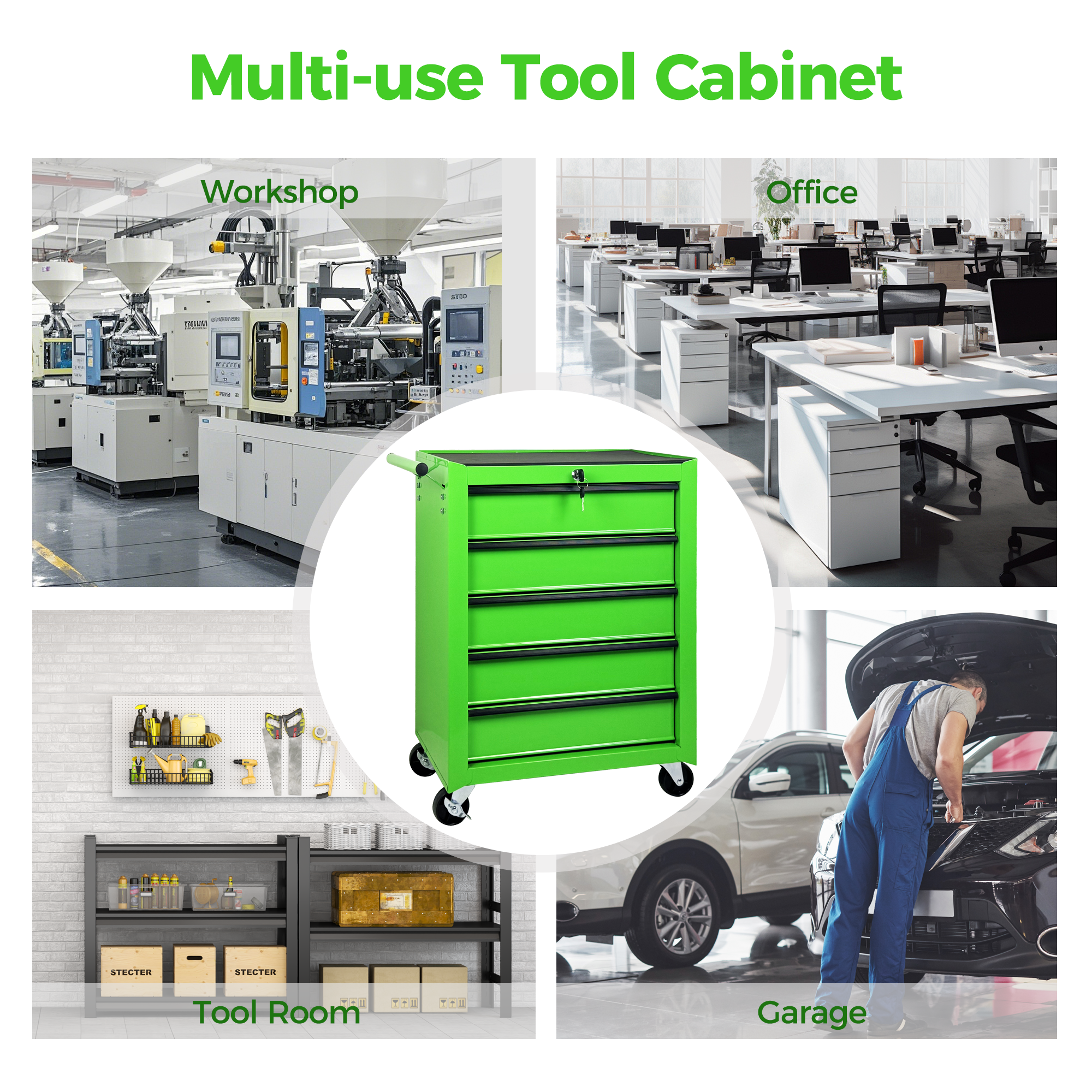 Excelo 5-Drawer Rolling Tool Chest photo 8