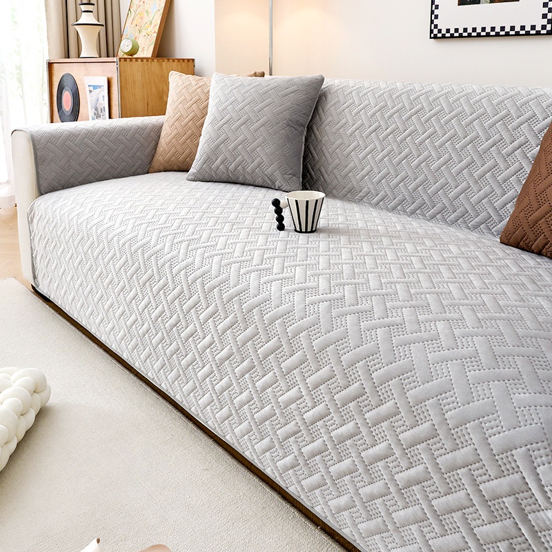 Non-Slip Striped Sofa Cover, Dutch Velvet