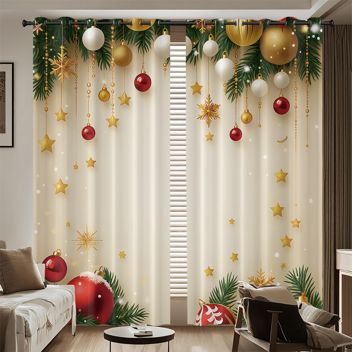 Thick High-Density Blackout Curtain, Printed, 200x220cm photo 2
