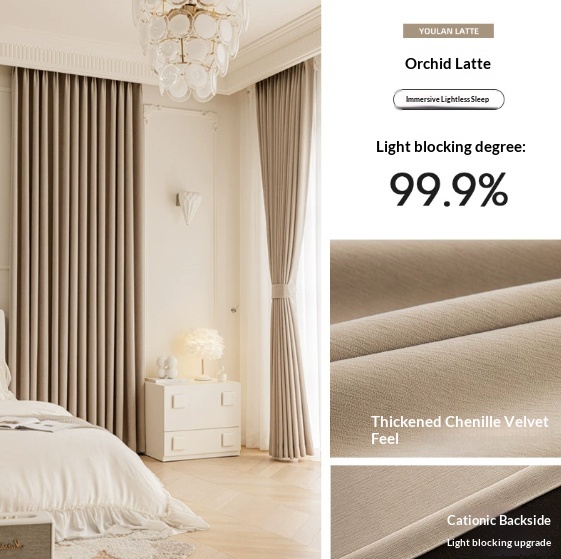 Chenille Blackout Curtains, 2-Panel Set photo 5
