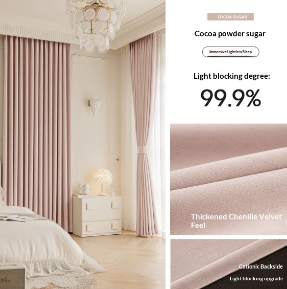 Chenille Blackout Curtains, 2-Panel Set photo 7