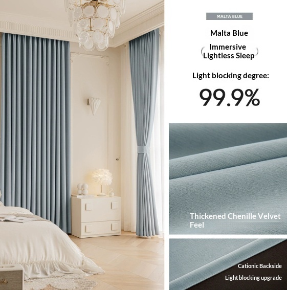 Chenille Blackout Curtains, 2-Panel Set photo 8