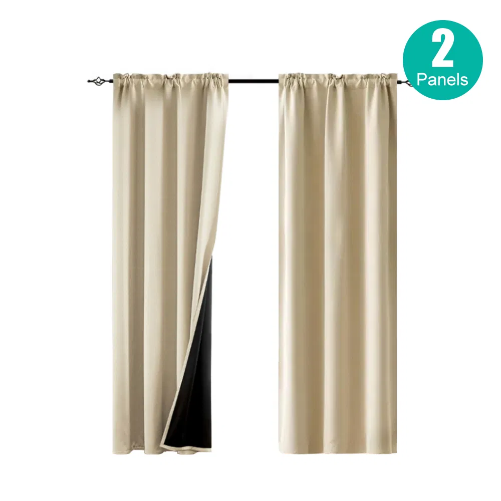 Blackout Curtains, Thermal Insulated, 52x63 in, 2-Pack