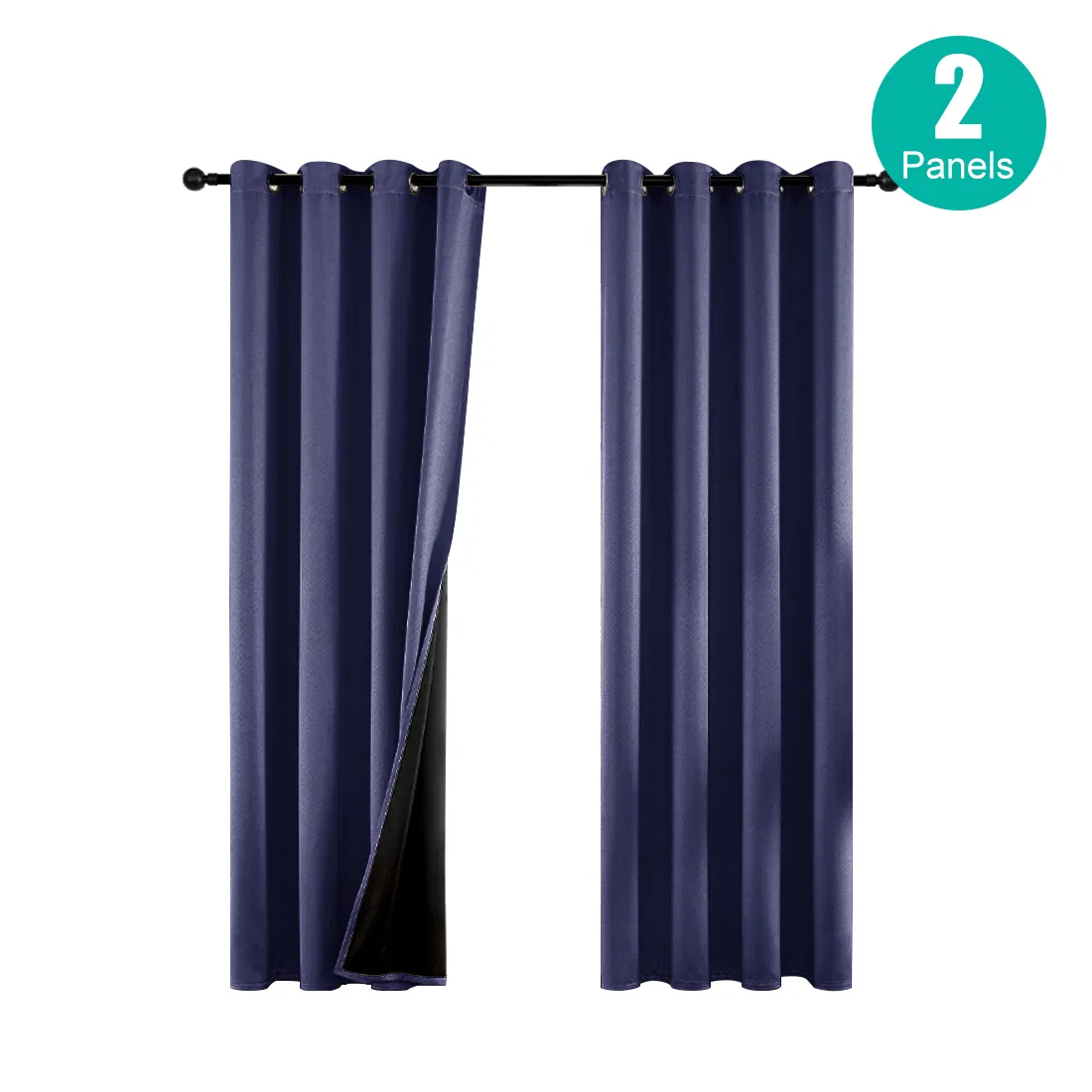 Blackout Curtains, Thermal Insulated, Grommet, 2-Pack