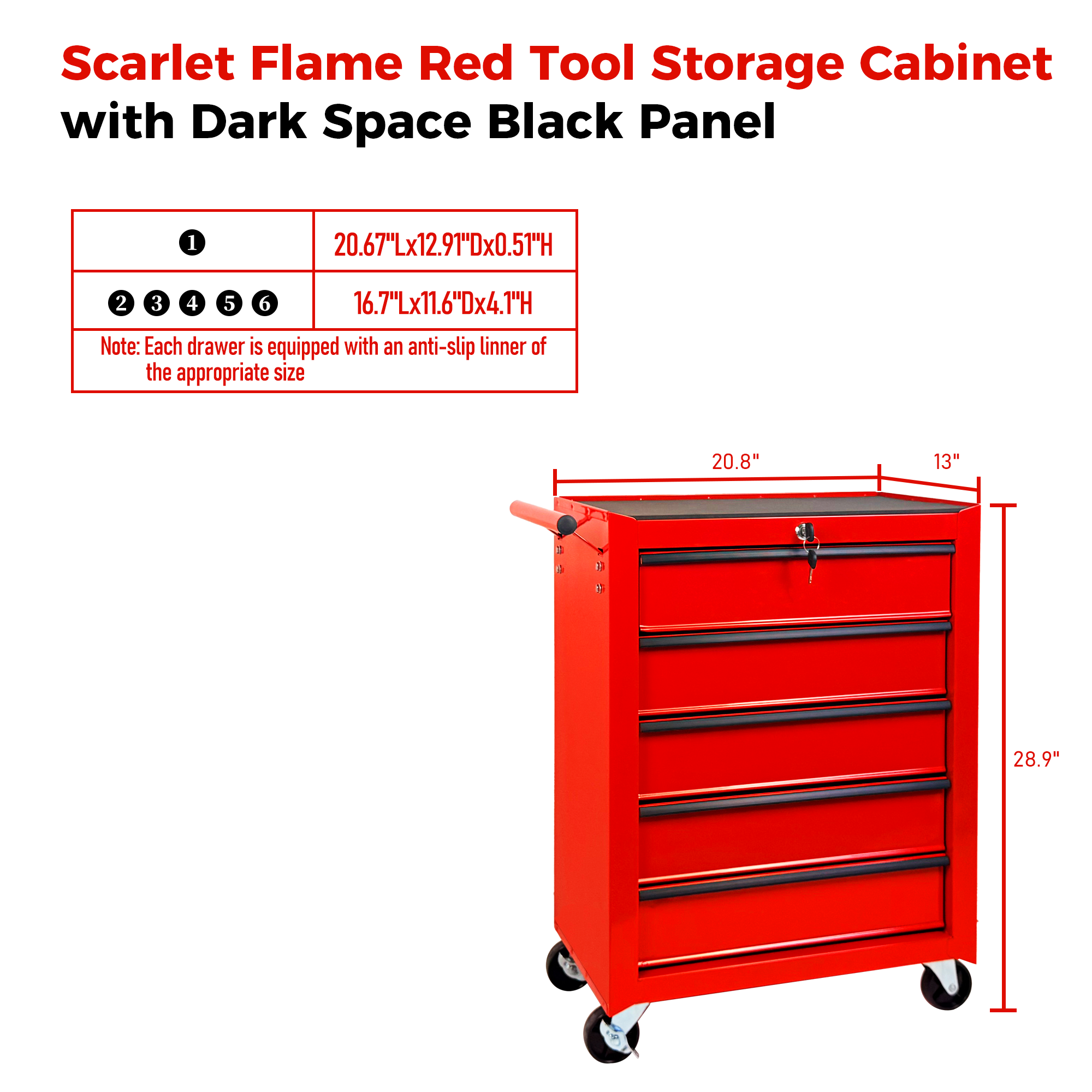 Excelo 5-Drawer Tool Chest, Ball-Bearing Slides photo 5