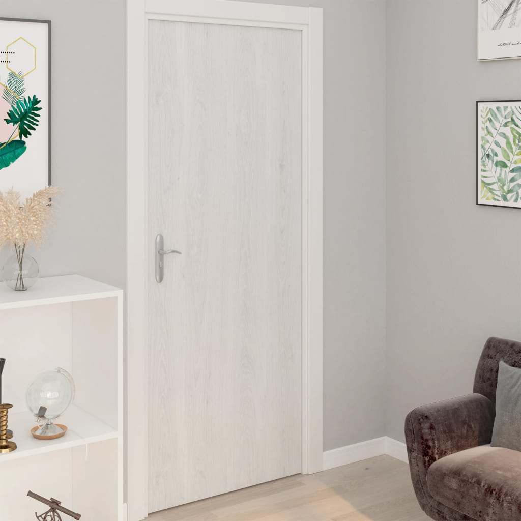 Self-Adhesive Wood-Look Door Film, White Wood, 2-Pack