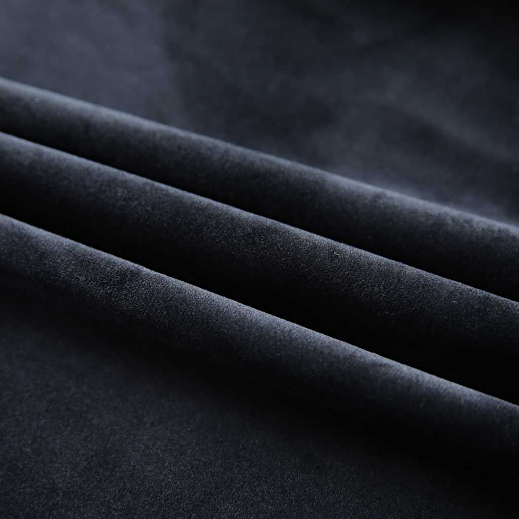 Velvet Blackout Curtain with Hooks, 290x245 cm