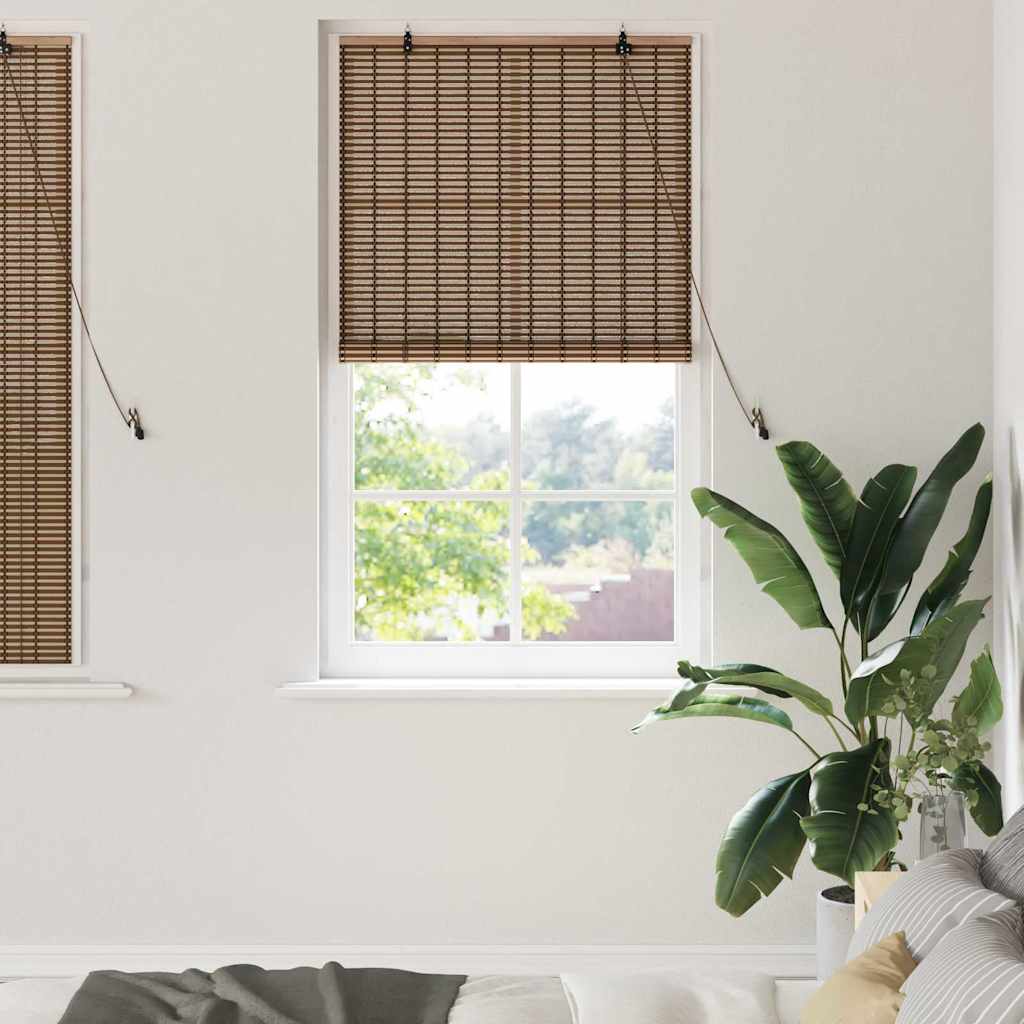 Bamboo Roller Blind, Textured, Brown, 100x160 cm