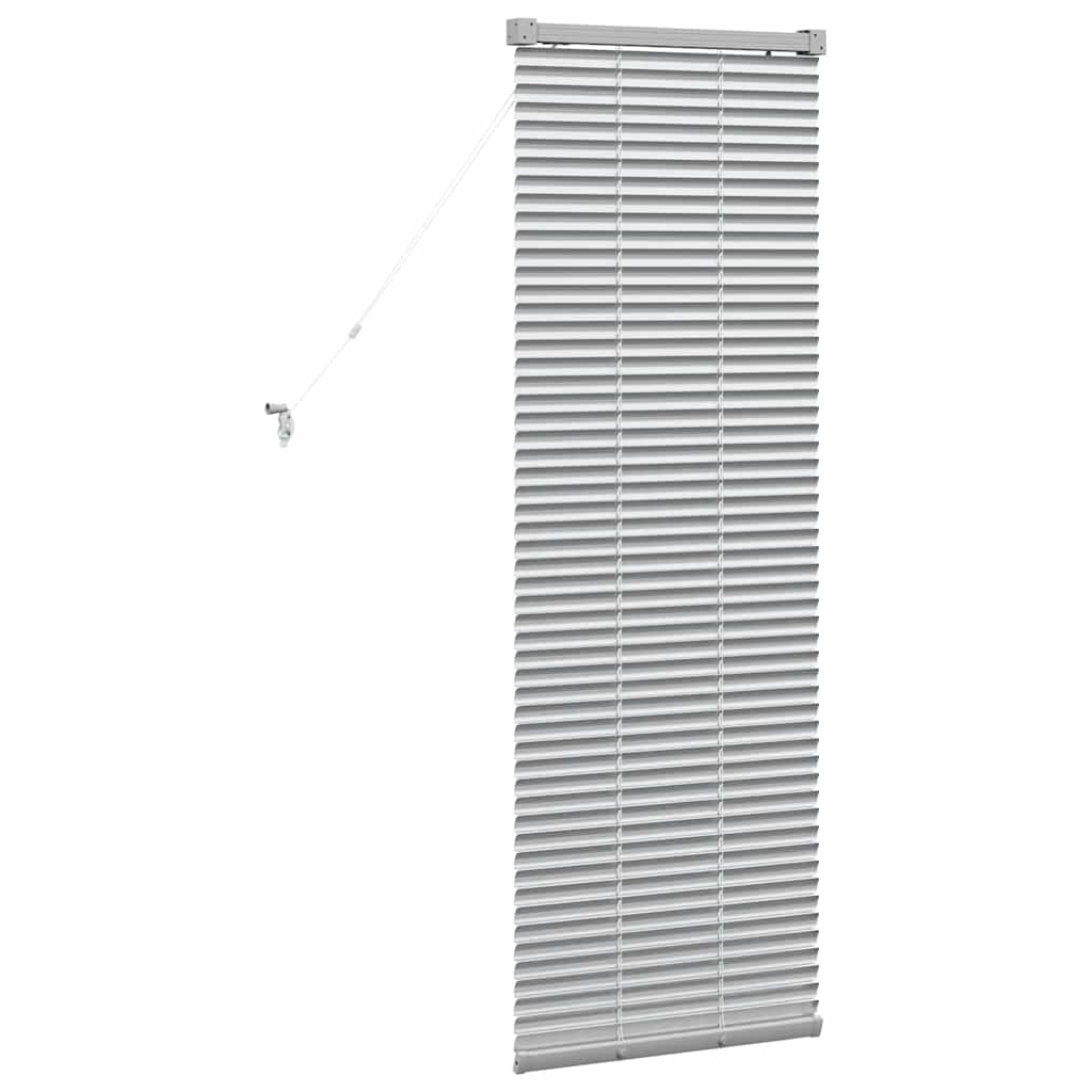 Aluminum Venetian Blinds, Silver, Light Control