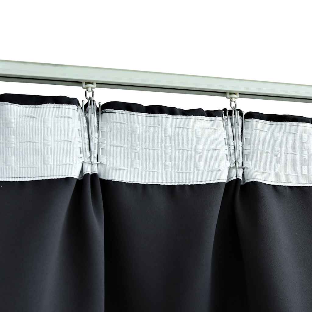 Blackout Curtain with Hooks, Single Panel