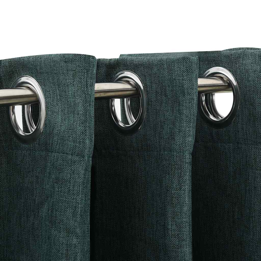 Linen-Look Blackout Curtains With Eyelets, 2-Pack