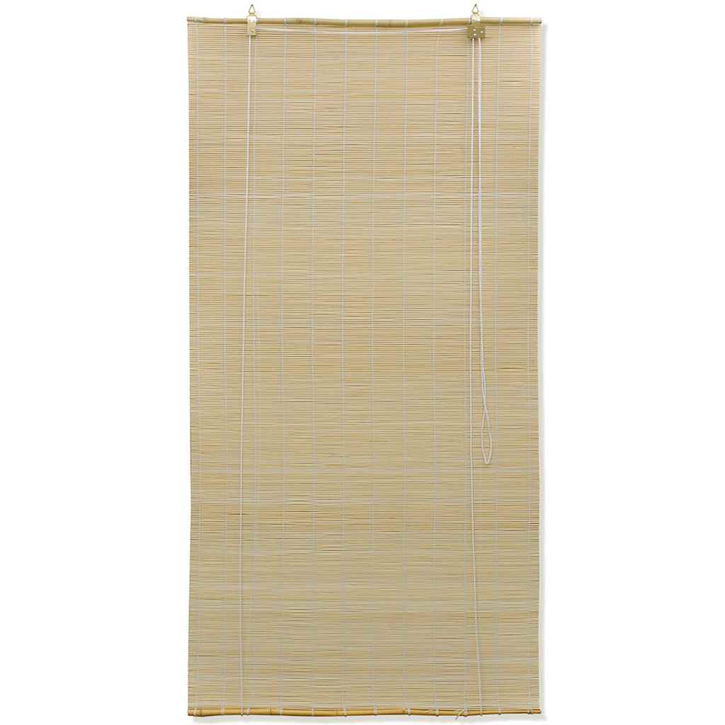 Natural Bamboo Roller Blind, Light-Filtering Shade