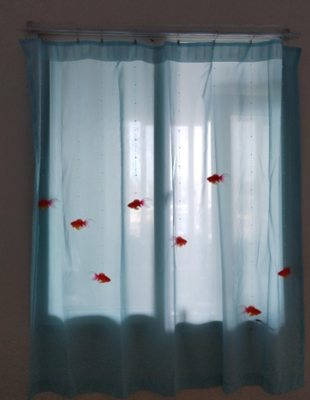 DIY Goldfish Beaded Curtain Kit, Blue